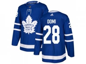 Men Adidas Toronto Maple Leafs #28 Tie Domi Blue Home Authentic Stitched NHL Jersey