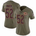Womens Nike Chicago Bears #52 Khalil Mack Limited Olive 2017 Salute to Service NFL Jersey
