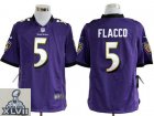 2013 Super Bowl XLVII NEW Baltimore Ravens 5# Joe Flacco purple Game new