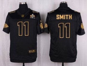 Nike Kansas City Chiefs #11 Alex Smith Black Pro Line Gold Collection Jersey(Elite)