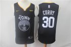 Warriors #30 Stephen Curry Black 2018 19 Earned Edition Nike Swingman Jersey