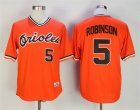 Orioles #5 Brooks Robinson Orange 1975 Throwback Jersey