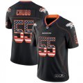 Nike Broncos #55 Bradley Chubb Black USA Flag Fashion Limited Jersey
