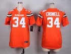 Women Nike Cleveland Browns #34 Isaiah Crowell Orange jerseys