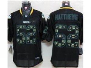 Nike NFL Green Bay Packers #52 Clay Matthews Black Jerseys[Lights Out Elite Jerseys]