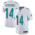 Nike Dolphins #14 Ryan Fitzpatrick White Vapor Untouchable Limited Jersey