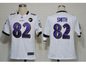 Nike Baltimore Ravens #82 Torrey Smith white jerseys[game Art Patch]