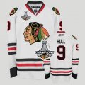 nhl jerseys chicago blackhawks #9 hull white[2013 stanley cup champions]