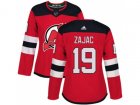 Women Adidas New Jersey Devils #19 Travis Zajac Red Home Authentic Stitched NHL Jersey