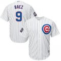 Men's Chicago Cubs #9 Javier Baez Majestic White Cool Base 2016 World Series Jersey