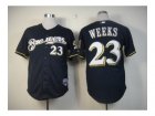 MLB jerseys milwaukee brewers #23 weeks blue