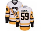Mens Pittsburgh Penguins #59 Jake Guentzel White Third Stitched NHL Jersey
