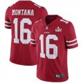 Nike 49ers #16 Joe Montana Red 2020 Super Bowl LIV Vapor Untouchable Limited
