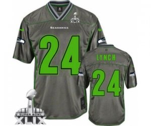 2015 Super Bowl XLIX nike youth nfl jerseys seattle seahawks #24 lynch grey[Elite vapor]