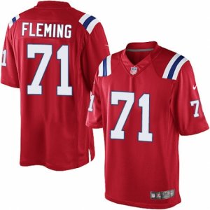 Mens Nike New England Patriots #71 Cameron Fleming Limited Red Alternate NFL Jersey