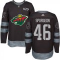 Minnesota Wild #46 Jared Spurgeon Black 1917-2017 100th Anniversary Stitched NHL Jersey