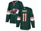 Men Adidas Minnesota Wild #11 Zach Parise Green Home Authentic Stitched NHL Jersey
