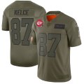 Nike Chiefs #87 Travis Kelce 2019 Olive Salute To Service Limited Jersey
