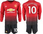 2018-19 Manchester United 10 RASHFORD Home Long Sleeve Soccer Jersey