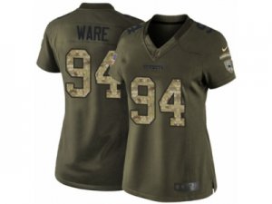 Women\'s Nike Dallas Cowboys #94 DeMarcus Ware Limited Green Salute to Service NFL Jersey