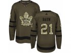 Adidas Toronto Maple Leafs #21 Bobby Baun Green Salute to Service Stitched NHL Jersey