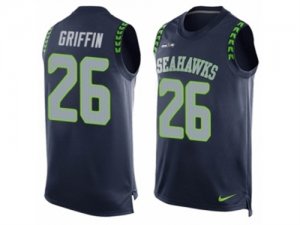 Mens Nike Seattle Seahawks #26 Shaquill Griffin Limited Steel Blue Player Name & Number Tank Top NFL Jersey