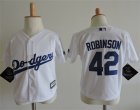 Dodgers #42 Jackie Robinson White Toddler Cool Base Jersey