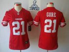 2013 Super Bowl XLVII Women NEW NFL san francisco 49ers #21 gore red(new limited)