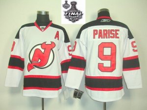 NHL New Jersey Devils 9 Zach Parise White 2012 Stanley Cup Finals Jersey