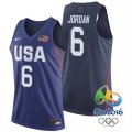 Deandre Jordan USA Dream Twelve Team #6 2016 Rio Olympics Navy Jersey