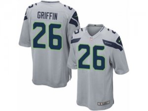 Mens Nike Seattle Seahawks #26 Shaquill Griffin Game Grey Alternate NFL Jersey