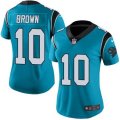 Womens Nike Carolina Panthers #10 Corey Brown Blue Stitched NFL Limited Rush Jersey