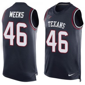 Nike Houston Texans #46 Jon Weeks Navy Blue Team Color Men Stitched NFL Limited Tank Top Jersey