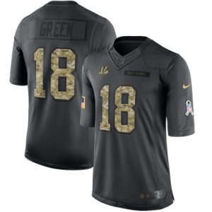 Mens Nike Cincinnati Bengals #18 A.J. Green Limited Black 2016 Salute to Service NFL Jersey