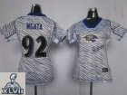 2013 Super Bowl XLVII Women NEW NFL Baltimore Ravens 92 Haloti Ngata FEM FAN Zebra NFL Jerseys