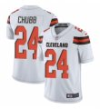 Men Nike Cleveland Browns #24 Nick Chubb White Vapor Untouchable Limited