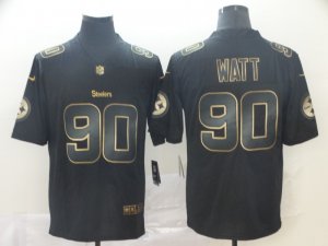 Nike Steelers #90 T.J. Watt Black Gold Vapor Untouchable Limited Jersey