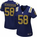 Women's Nike New York Jets #58 Erin Henderson Limited Navy Blue Alternate NFL Jersey