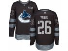 Men Adidas Vancouver Canucks #26 Thomas Vanek Black 1917-2017 100th Anniversary Stitched NHL Jersey