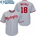 Mens Majestic Washington Nationals #18 Matt Belisle Replica Grey Road Cool Base MLB Jersey