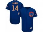 Men Cubs #14 Ernie Banks Blue Flexbase Authentic 2017 Gold Program Stitched MLB Jersey