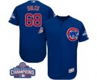 Mens Majestic Chicago Cubs #68 Jorge Soler Royal Blue 2016 World Series Champions Flexbase Authentic Collection MLB Jersey
