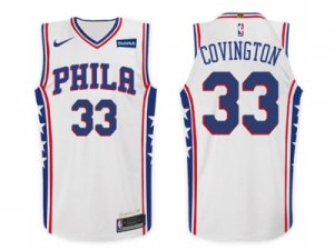 Nike NBA Philadelphia 76ers #33 Robert Covington Jersey 2017-18 New Season White Jersey