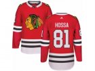 Mens Adidas Chicago Blackhawks #81 Marian Hossa Authentic Red Home NHL Jersey