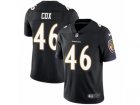 Mens Nike Baltimore Ravens #46 Morgan Cox Vapor Untouchable Limited Black Alternate NFL Jersey