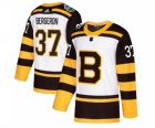 Mens Adidas Boston Bruins #37 Patrice Bergeron Authentic White 2019 Winter Classic NHL Jersey