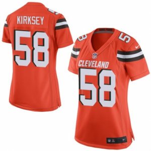 Women\'s Nike Cleveland Browns #58 Chris Kirksey Limited Orange Alternate NFL Jersey