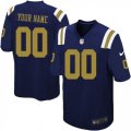 Mens Nike New York Jets Customized Limited Navy Blue Alternate NFL Jersey