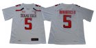 Texas Tech Red Raiders #5 Patrick Mahomes White With C Patch College Football Jersey