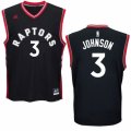 Mens Adidas Toronto Raptors #3 James Johnson Authentic Black Alternate NBA Jersey